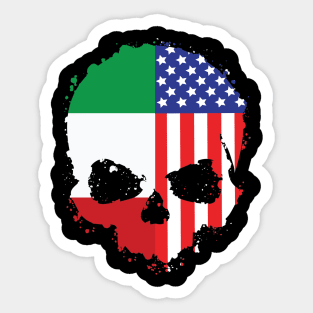 Italian American Pride Skull Sticker